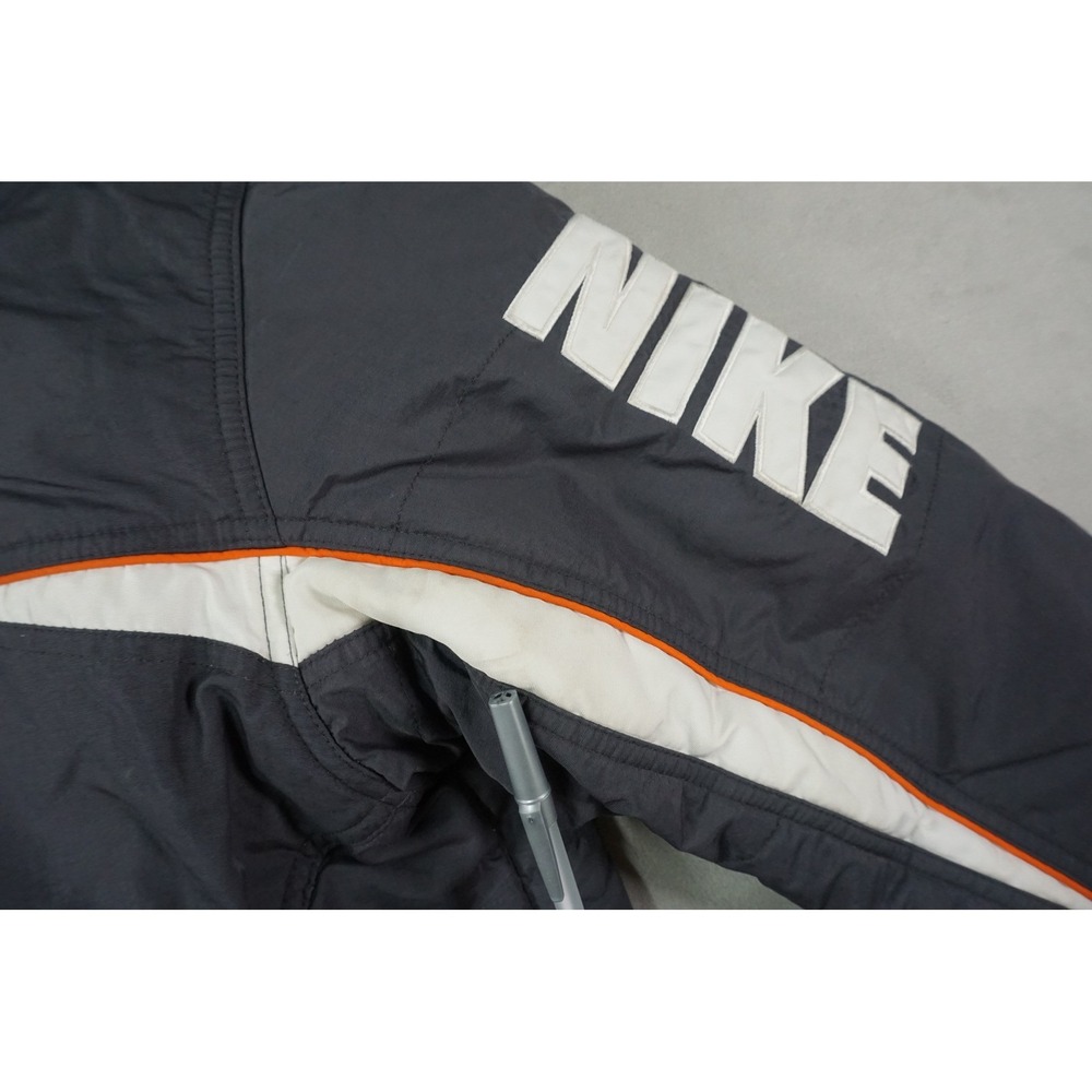 Vintage Nike Y2K 90s Reversible Fleece Lined‎ Jacket Coat Gray Orange Mens Small - Picture 10 of 13
